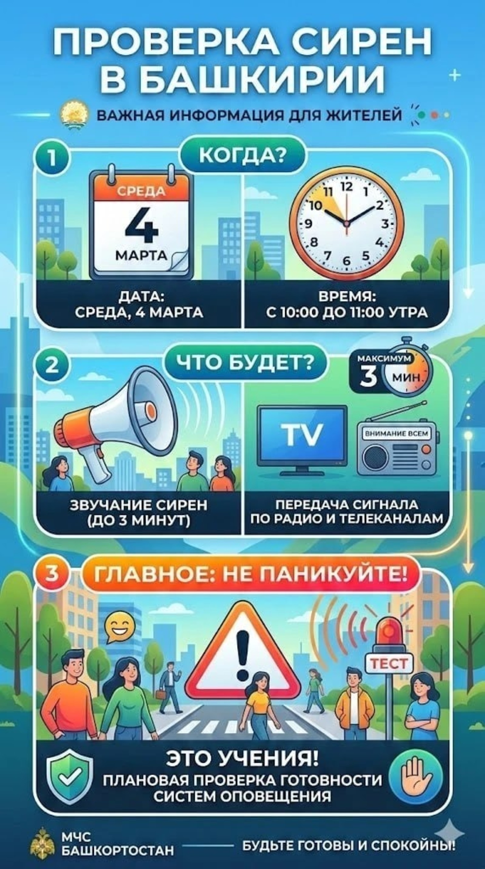 Ҡурҡмағыҙ: хәбәр итеү системаһын тикшерәләр